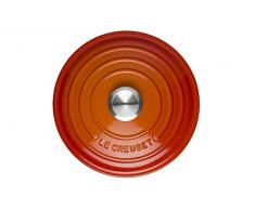 LE CREUSET Evolution Cocotte con Tapa, Redonda, Todas Las Fuentes de Calor Incl. inducción, 1,8 l, Hierro Fundido, Naranja (Volcánico), 18 cm