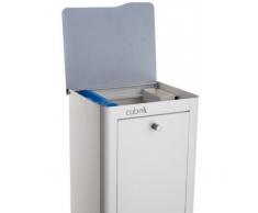 DON HIERRO - CUBEK - Cubo de basura y reciclaje lacado, con 2 compartimentos.