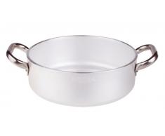 Pentole Agnelli ALMR110620 Sartenes de aluminio profesional de 5 mm, cacerola cilÃ­ndrica de baja radiaciÃ³n, 2.5 L