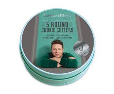 Jamie Oliver cortadores de galletas – Puerto Azul, Tin – Juego de 5
