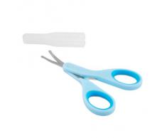 Chicco - Tijeras de bebé con borde de seguridad, color azul
