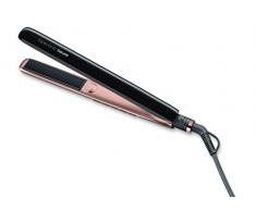 Beurer HS-80 - Plancha de cabello, color negro y cromado