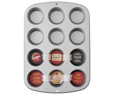 Wilton Recipe RightÂ® Molde para Muffins, Cupcakes o Magdalenas de 12 cavidades con base de 5cm, 03-3118