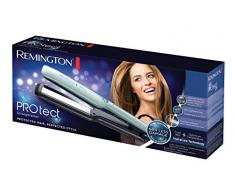 Remington S8700 PROtect - Plancha de pelo, placas con revestimiento de cerámica avanzada con queratina y aceites de argán y macadamia, tecnología HydraCare, pantalla digital integrada con 6 ajustes