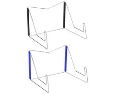 Meetory - Soporte para libros, 2 unidades, metal, para libros, libros de cocina, soporte portátil para libros, revistas, notas, tablet (negro, azul)