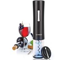 SAMBOO Sacacorchos Eléctrico Inalámbrico Profesional Automático Abrelatas de Vino Abrebotellas Abridor Botellas Ecológico con Cortador de Papel Regalo (Batería No Incluida)