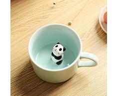 Tazas de cerámica, diseño con oso panda en 3D en el interior, cerámica, panda, 230ml