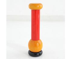 Alessi MP0210 - Molino de Pimienta (Madera de Haya), Color Rojo, Negro y Amarillo