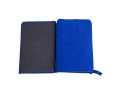 VOSAREA Guantes de Lavado de Autos Guante descontaminante de Limpieza de Microfibra Limpieza Lavado para Coche y Moto paño (Azul)