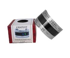 Delicacydex Pantalla LCD de Acero Inoxidable Termómetro Digital eléctrico de Vino Tinto Medidor de Temperatura 4-24 centígrados Termómetro Digital Sensor - Plata