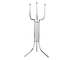 García de Pou 182.61 Pie Cubitera Americano, 33 x 27 x 76 cm, Plateado
