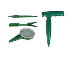 Boburyl Herramientas 4pcs / Set plástico jardinería Herramienta de siembra de plántulas Trasplante ponche Sembradora