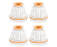 Tescoma 630590 Juego de 4 flaneras onduladas, De plÃ¡stico, Color Blanco, Amarillo