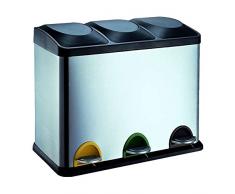 Protenrop Ecol-Trio - Cubo de basura con 3 compartimentos, 45 Litros