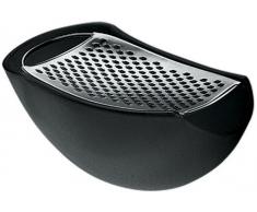 Alessi Parmenide - Rallador con con compartimiento para el queso, resina termoplástica y acero inoxidable, color negro
