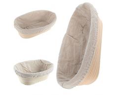 Cesta De Prueba De Pan, outgeek Canasta Redonda De Pan De Banneton Proofing Canasta De Cocina Con Cubierta De Paño