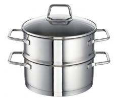 Schulte-Ufer 00126-16 Wega - Olla vaporera (16 cm), Color Plateado