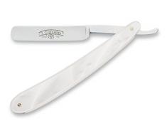 3 Claveles 12676 - Navaja de afeitar forjada, 4/8", color blanco