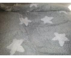 Aratextil. Alfombra Infantil 100% Algodón lavable en lavadora Colección Eden Gris 120x160 cms