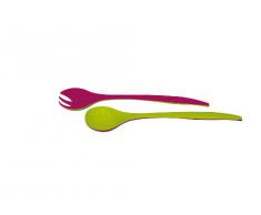 Zak ! Designs 1701-0420 - Cubiertos para servir ensalada, colores fucsia y verde
