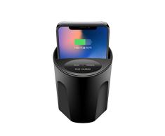 UKCOCO Cargador inalámbrico del Coche de Qi, Puertos de Carga del USB de la Taza Cargadores Inteligentes de Carga rápida para el iPhone 8 iPhone X Samsung Galaxy S8 S7 S6 Edge