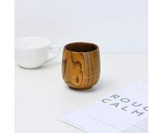 FAMILIZO Tazas Taza De Madera Primitivo Artesanal Madera Natural Té De Café Bebiendo Taza Duradera Trave
