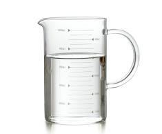 GuDoQi 34 Oz Jarra Medidora En Vidrio Con Mango Ergonómico Pared Gruesa Mediciones Claras Horno Y Congelador Disponible Adecuado Para Cocción Vertido De Líquido