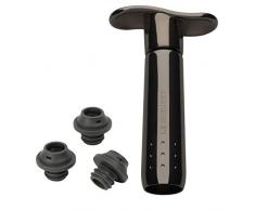 Le Creuset Set de Bomba de vacÃ­o y Tapones a Juego Conserva el Vino, WA137, Zamac, Negro Satinado, 59014016001625