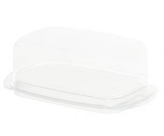 Sundis Rotho 7097001 Fresh Tarro para mantequilla Polipropileno Transparente/Blanco 18 x 9,5 x 6,5 cm