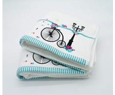 Lexs Linens - Juego de 2 toallas de mano bordadas con diseño floral