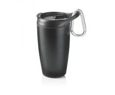 XD Design XDP432311 - Taza termo (antigoteo, con mosquetón), color negro