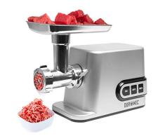 Duronic MG301 Picadora de Carne Eléctrica 3000W - Acero inoxidable - 3 placas de corte – Accesorios para preparar salchichas, albóndigas, carne picada, hamburguesas de carne o verduras