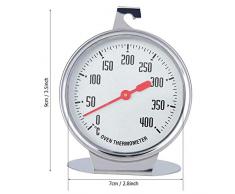 Termómetro de horno con indicador de temperatura de lectura instantánea, sonda de acero inoxidable con dial de pie de gran calibre