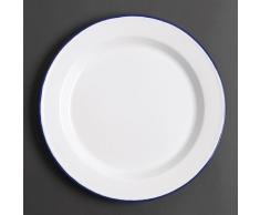 6 x Olympia esmalte placa de cena 245 mm servicio comedor cocina vajilla