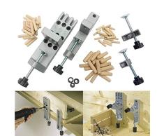 NO LOGO FMN-Home, 1 Juego ponche Posicionador cajeadoras Plantilla for Muebles rápida Conexión Guía de Tratamiento de la Madera de perforación Kit de Herramientas de Ubicación