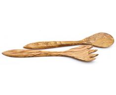 Art Escudellers Cubierto Mallorquin Gigante en Madera de Olivo Hecho a Mano. 32 cm x 7 cm x 1,5 cm