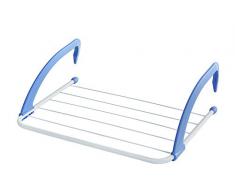 Gimi Airy Tendedero de radiador de Acero y Resina, 3 m de Longitud de tendido, blanco, metal, interior