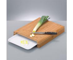 Zeller 25259 - Tabla de Cortar de bambú con Bandeja en el Interior (38 x 26 x 4,5 cm)