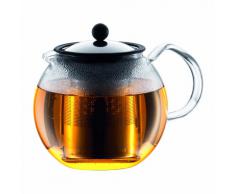 Bodum - 1801-16 - Assam - Tetera con pistÃ³n de vidrio - Filtro y tapa de acero inoxidable - 1.0 L