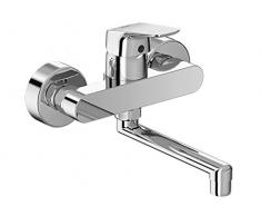 Grifo/Cocina Grifo ceraflex brazo de 200 mm, montaje a la pared, caño giratorio, S de conexiones ajustable, DIÁMETRO 38 mm, giro 100 Grados, superficie: Cromo