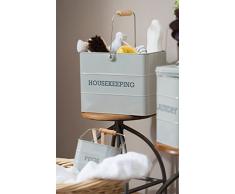 Kitchen Craft Living Nostalgia - Cubo con asa para Pinzas de Ropa (14,5Â cm), Color Gris