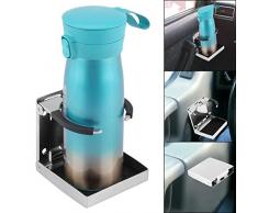 KIMISS Soporte de Botella Plegable Ajustable de la Taza de la Bebida del Acero Inoxidable para Marina Barco Camión Coche