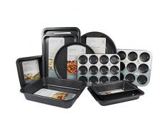Juego de 10 – Get Goods fácil para horno antiadherente bandeja de horno Sets – acero de carbono