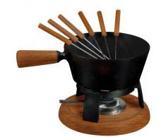 BOSKA Fondue Set Pro Hierro Fundido Alrededor 1 L - Cacerolas para Fondue (Negro, Hierro Fundido, Alrededor, 1 L, 210 mm, 170 mm)