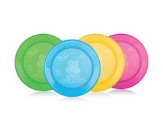 Nuby ID65670 Platos de Almuerzo, Multicolor