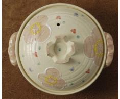 Dise?o de la flor 1-2 persona pink 16-13.695 Banko mercanc?as cazuela de barro (olla) N ? 7 (Jap?n importaci?n / El paquete y el manual est?n escritos en japon?s)