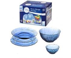Duralex DXBM1006 Vajilla Beau Rivage Marine, Vidrio, Multicolor