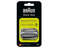 Braun Series 3 32S - Cabezal de Recambio para Afeitadora Eléctrica Hombre, Plata