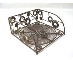 SERVILLETERO SERVILLETAS FORJA CUADRADO ESPIRALES