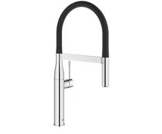Grohe Essence Professional - Grifo de fregadero monomando, caño giratorio de 360°, caño alto, dos opciones de chorro (30294000)